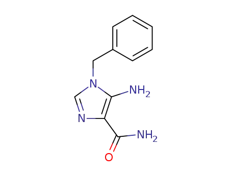 Molecular Structure of 3815-69-8 (1H-Imidazole-4-carboxamide, 5-amino-1-(phenylmethyl)-)