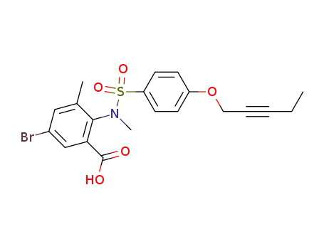 5-bromo-3-methyl-2-[methyl-(4-pent-2-ynyloxy-benzenesulfonyl)-amino]-benzoic acid