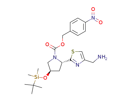 (2S,4R)-2-(4-aminomethylthiazol-2-yl)-4-(tert-butyldimethylsilanyloxy)-1-(p-nitrobenzyloxycarbonyl)pyrrolidine