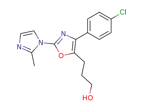 4-(4-chlorophenyl)-5-(3-hydroxypropyl)-2-(2-methylimidazol-1-yl)oxazole