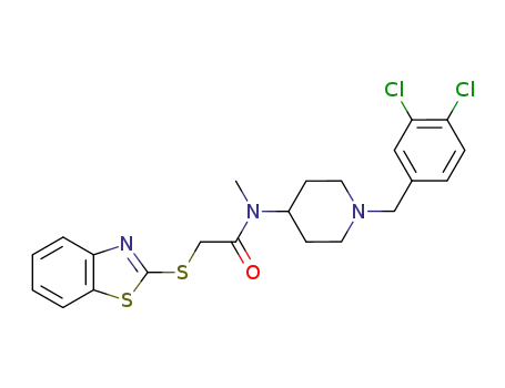N-[1-(3,4-dichlorobenzyl)piperidin-4-yl]-N-methyl-(2-benzothiazolylthio)acetamide