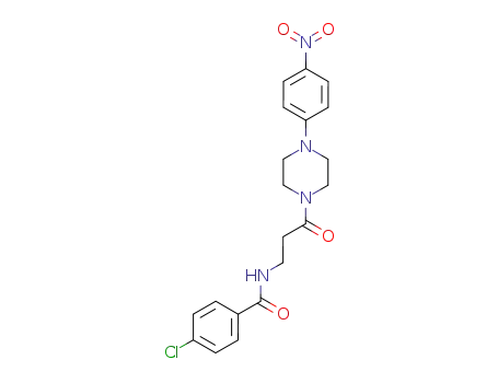 4-chloro-N-[3-oxo-3-(4-(4-nitrophenyl)-1-piperazinyl)-propyl]-benzamide