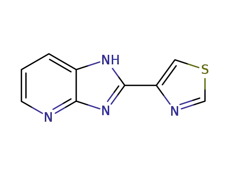 Molecular Structure of 1848-82-4 (1H-Imidazo[4,5-b]pyridine, 2-(4-thiazolyl)-)