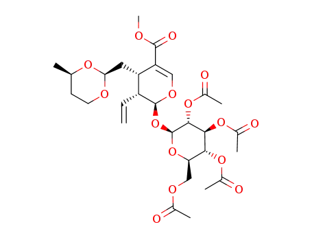 (4S,5R,6S)-4-((2S,4R)-4-Methyl-[1,3]dioxan-2-ylmethyl)-6-((2S,3R,4S,5R,6R)-3,4,5-triacetoxy-6-acetoxymethyl-tetrahydro-pyran-2-yloxy)-5-vinyl-5,6-dihydro-4H-pyran-3-carboxylic acid methyl ester