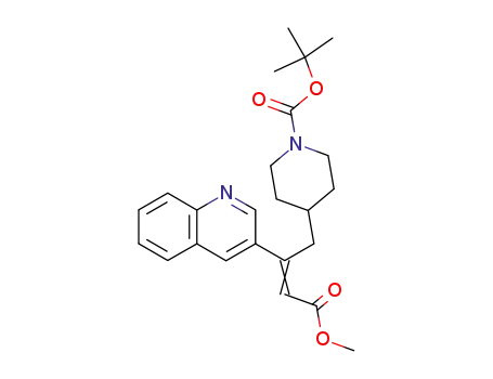 4-(3-methoxycarbonyl-2-quinolin-3-ylallyl)piperidine-1-carboxylic acid tert-butyl ester