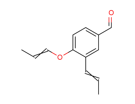 Molecular Structure of 863659-50-1 (Benzaldehyde, 3-(1-propenyl)-4-(1-propenyloxy)-)