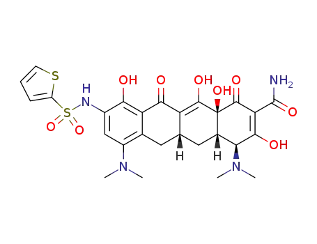 (4S,4aS,5aR,12aS)-4,7-Bis-dimethylamino-3,10,12,12a-tetrahydroxy-1,11-dioxo-9-(thiophene-2-sulfonylamino)-1,4,4a,5,5a,6,11,12a-octahydro-naphthacene-2-carboxylic acid amide