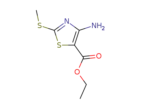 Molecular Structure of 39736-29-3 (ETHYL 4-AMINO-2-(METHYLTHIO)-1,3-THIAZOLE-5-CARBOXYLATE)