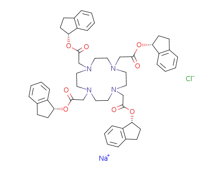 1,4,7,10-tetrakis{[(R)-1-indanoxycarbonyl]methyl}-1,4,7,10-tetraazacyclododecane-NaCl complex