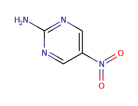 Molecular Structure of 3073-77-6 (2-Amino-5-nitropyrimidine)