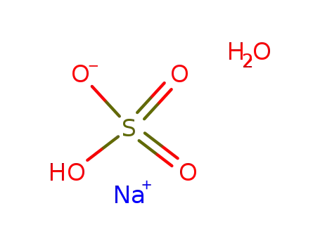 Molecular Structure of 10034-88-5 (Sodium bisulfate monohydrate)