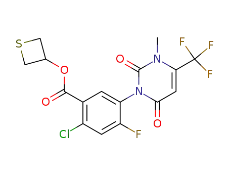 thietan-3-yl 2-chloro-5-[3,6-dihydro-2 6-dioxo-3-methyl-4-trifluoromethyl-1(2H)-pyrimidinyl]-4-fluorobenzoate