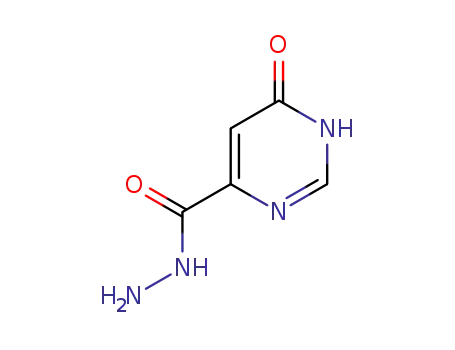 Molecular Structure of 98021-41-1 (4-Pyrimidinecarboxylicacid,1,6-dihydro-6-oxo-,hydrazide(6CI))