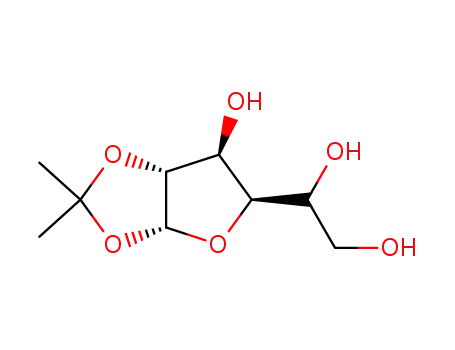Molecular Structure of 253328-56-2 (1,2-O-Isopropylidene-α-D-glucofuranose)