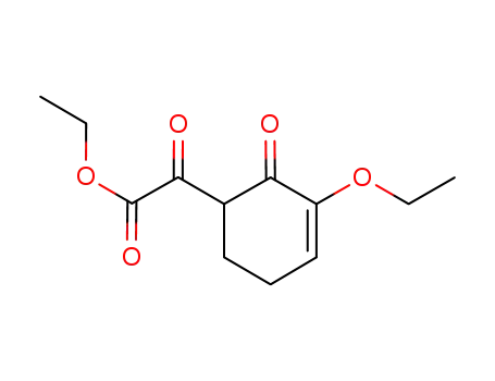 Molecular Structure of 802541-12-4 (ethyl 2-(3-ethoxy-2-oxocyclohex-3-enyl)-2-oxoacetate)