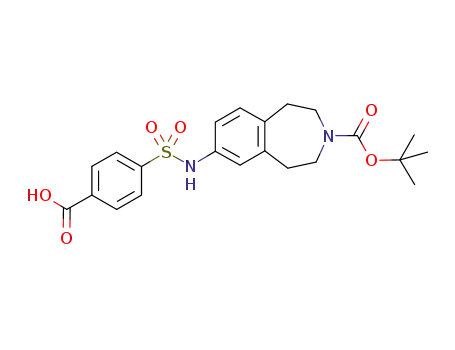 7-(4-carboxybenzenesulfonylamino)-1,2,4,5-tetrahydro-3-benzazepine-3-carboxylic acid tert-butyl ester