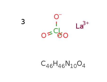 lanthanum(III) bis(4-N-(4'antipyrylmethylidene)aminoantipyrine) perchlorate