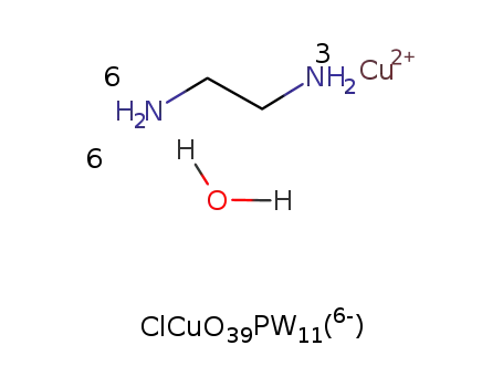 [(Cu(ethylenediamine)2)3PW11CuClO39]*6H2O