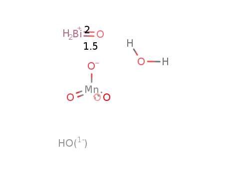 2BiO(1+)*OH(1-)*MnO4(1-)*1.5H2O={Bi2O2(OH)}MnO4*1.5H2O