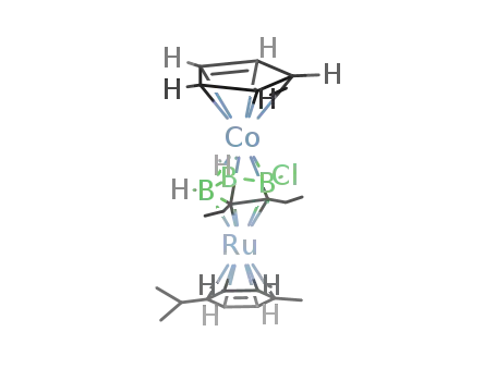 (p-isopropyltoluene)Ru(Et2C2B3H2-4-Cl)CoC5H5