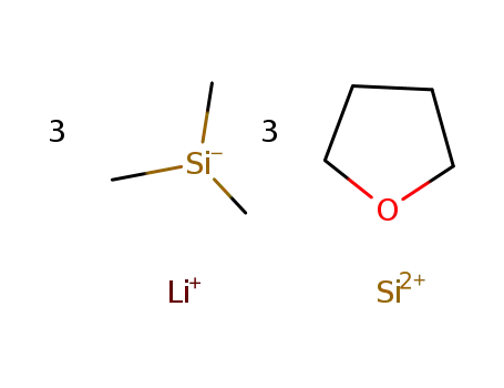 Li(1+)*Si(2+)*3Si(CH3)3(1-)*3C4H8O=(C4H8O)3LiSi(Si(CH3)3)3