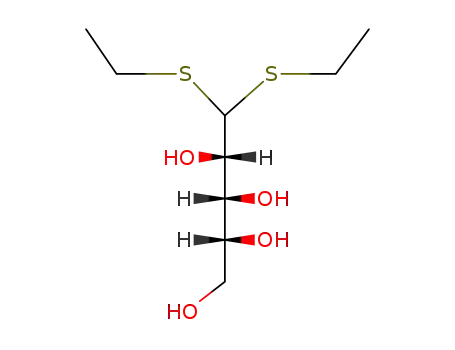 Molecular Structure of 1941-50-0 (D-ARABINOSE DIETHYLDITHIOACETAL)