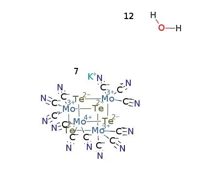 K7[Mo4(μ3-Te)4(CN)12] * 12 H2O
