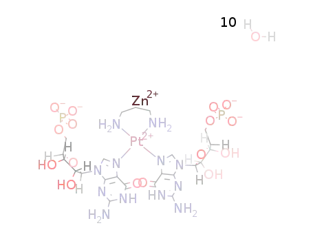 Zn[Pt(1,3-propylenediamine)(guanosine-5'-monophosphate)2]* 10 H2O