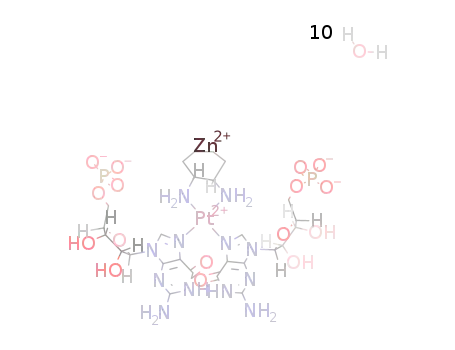 Zn[Pt(R,R-1,2-diaminocyclohexane)(guanosine-5'-monophosphate)2] * 10 H2O