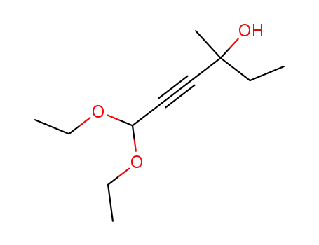 Molecular Structure of 32798-36-0 (4-Hexyn-3-ol, 6,6-diethoxy-3-methyl-)