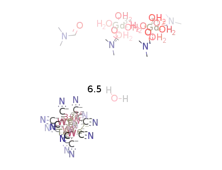 [tetraaquadimetylformamidegadolinium(III)][tetraaquabis(dimethylformamide)gadolinium(III)][dodecylcyanotetra-mu.3-tellurotetratungstate(W-W)] dimethylformamide solvate hydrate