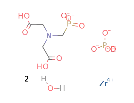 zirconium [N-(phosphonomethyl)iminodiacetic acid-phosphate] dihydrate