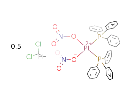 cis-[Pt(PPh3)2(NO3)2] * 0.50 CH2Cl2