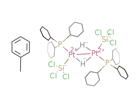 [(Pt(μ-H)(SiCl3)[P(C6H11)3])2] * toluene