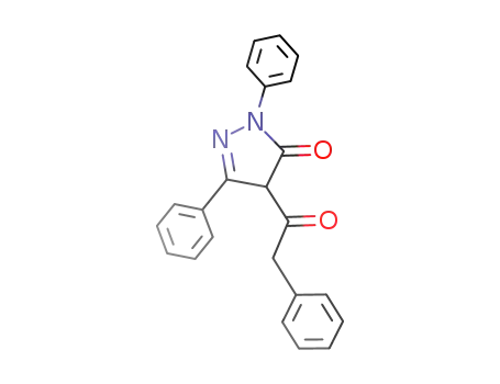 Molecular Structure of 191846-88-5 (3H-Pyrazol-3-one, 2,4-dihydro-2,5-diphenyl-4-(phenylacetyl)-)