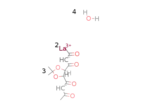 (3R,4R-bis(1,3-butandione)-2,2-dimethyldioxolane(2-))3La2*4H2O