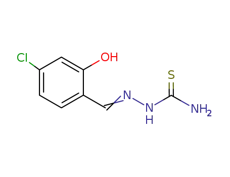 Molecular Structure of 68696-06-0 (Hydrazinecarbothioamide, 2-[(4-chloro-2-hydroxyphenyl)methylene]-)