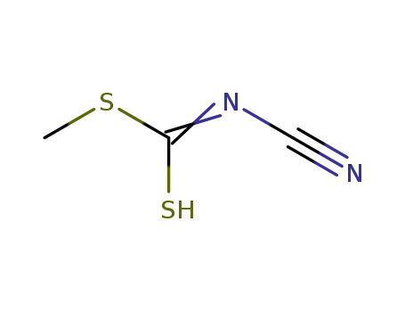 Molecular Structure of 35042-86-5 (Carbamodithioic acid, cyano-, methyl ester)
