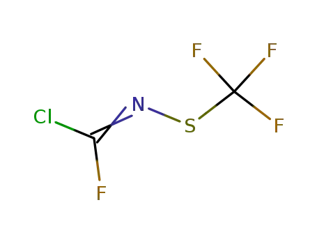 Molecular Structure of 33278-61-4 ((Trifluoromethyl)sulfanylcarbonimidic chloride fluoride)