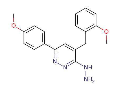 Molecular Structure of 876594-46-6 (3(2H)-Pyridazinone, 6-(4-methoxyphenyl)-4-[(2-methoxyphenyl)methyl]-,hydrazone)