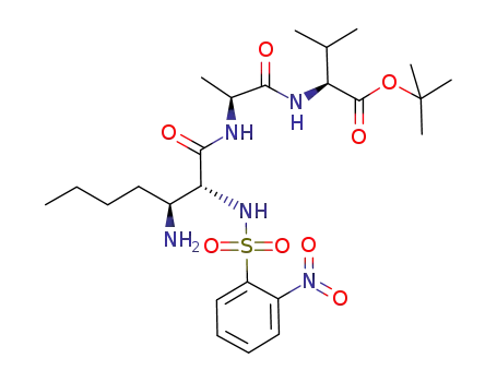 (2''R,3''S)-(+)-tert-butyl-{N'-[3''-amino-2''-(o-nitrobenzenesulfonamido)heptanoyl]-L-alanyl}-L-valinate