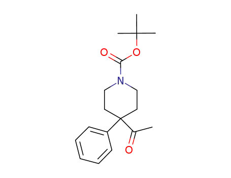 Molecular Structure of 160376-88-5 (tert-butyl 4-acetyl-4-phenylpiperidine-1-carboxylate)