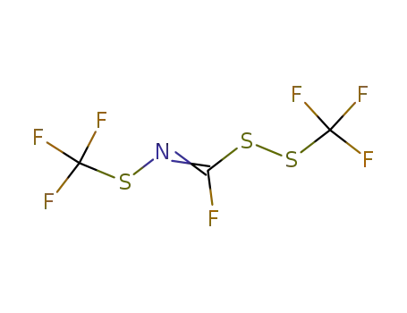Molecular Structure of 33278-63-6 (1-[(Trifluoromethyl)dithio]-N-[(trifluoromethyl)thio]formimidic acid fluoride)