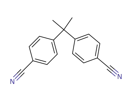 Molecular Structure of 1675-70-3 (Benzonitrile,4,4'-(1-methylethylidene)bis-)