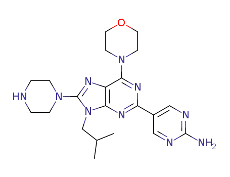 5-(9-isobutyl-6-morpholin-4-yl-8-piperazin-1-yl-9H-purin-2-yl)pyrimidin-2-amine