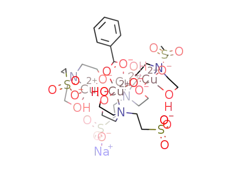 [Cu4(N,N-bis(2-hydroxyethyl)-2-aminoethanesulfonic acid(-2H))4(benzoato)(Na)](n)