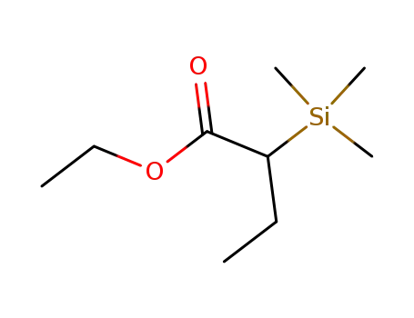 Molecular Structure of 14782-43-5 (Butanoic acid, 2-(trimethylsilyl)-, ethyl ester)