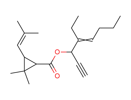 2,2-Dimethyl-3-(2-methyl-propenyl)-cyclopropanecarboxylic acid (Z)-2-ethyl-1-ethynyl-hex-2-enyl ester