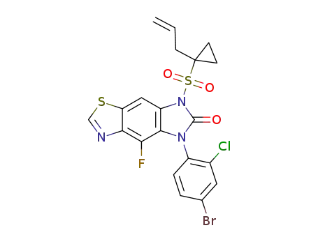 7-((1-allylcyclopropyl)sulfonyl)-5-(4-bromo-2-chlorophenyl)-4-fluoro-5H-imidazo[4',5':4,5]benzo[1,2-d]thiazol-6(7H)-one
