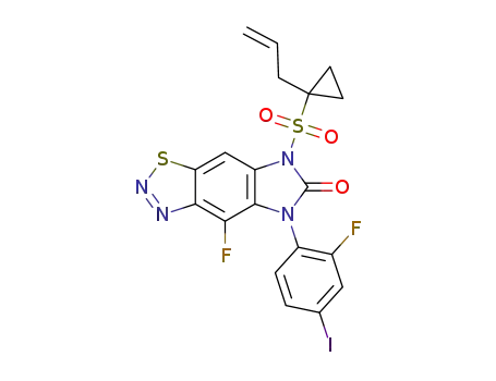 7-((1-allylcyclopropyl)sulfonyl)-4-fluoro-5-(2-fluoro-4-iodophenyl)-5H-imidazo[4',5':4,5]benzo[1,2-d][1,2,3]thiadiazol-6(7H)-one